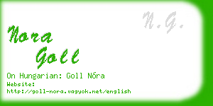 nora goll business card